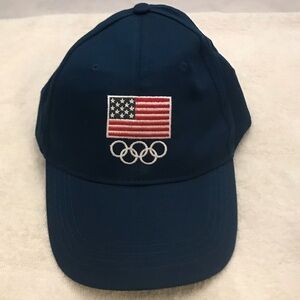 BDA Adjustable American Flag + Olympics Blue Sport Cap